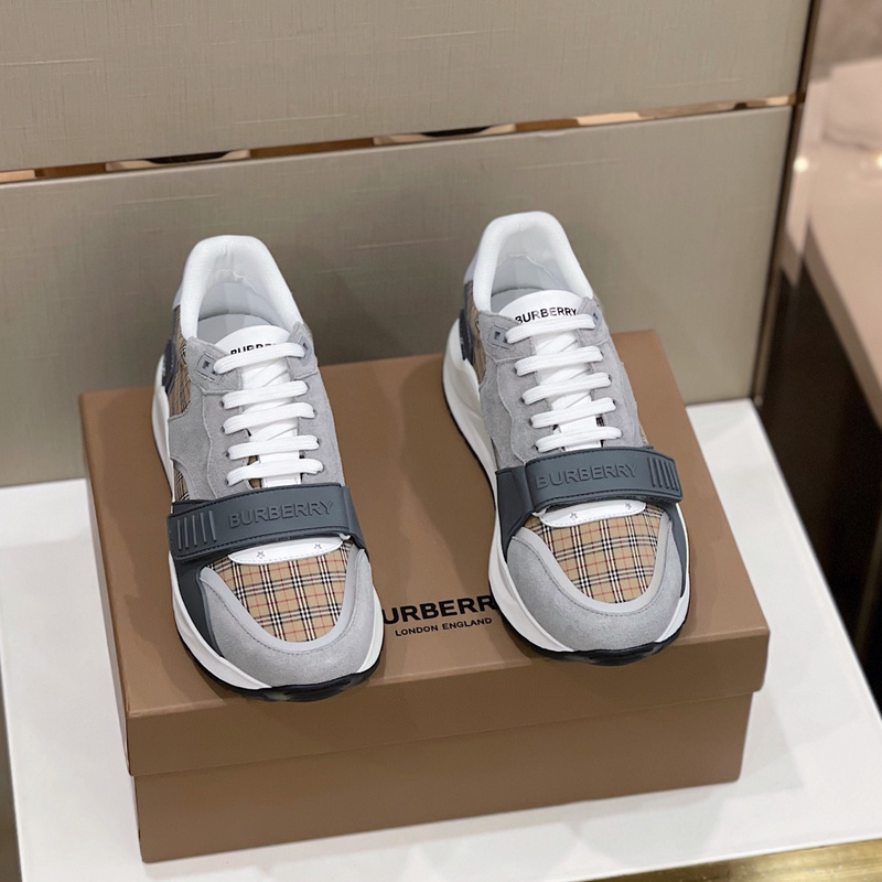 Burberry Vintage Check, Leather and Mesh Sneakers