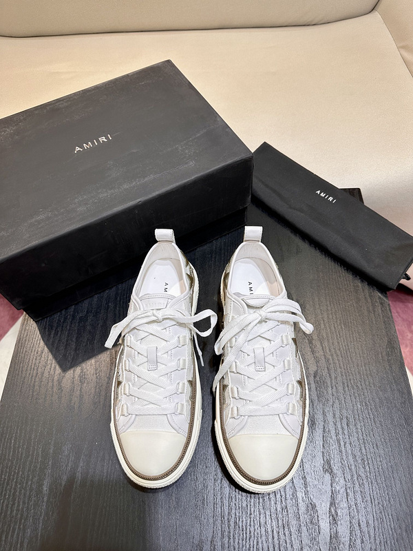 Amiri* Appliquéd Leather and Canvas Sneakers