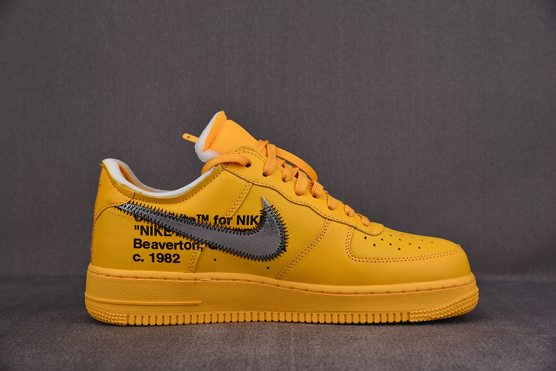Off-White Nike Air Force 1 Yellow University Gold DD1876-700