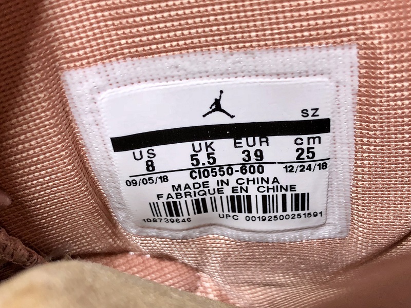 Air Jordan 6 Retro "Aleali May - Millennial Pink" CI0550 600