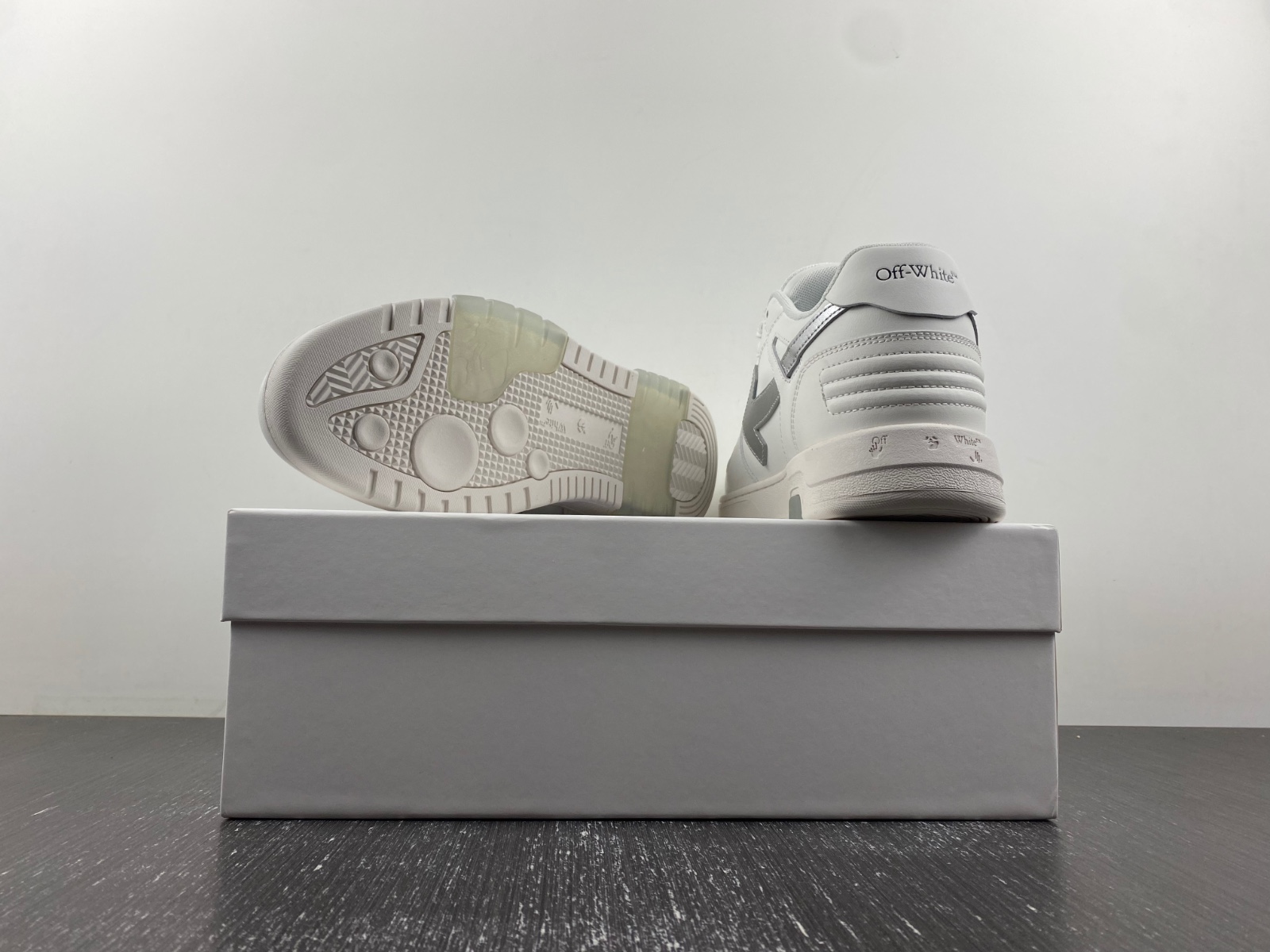 OFF-WHITE Out Of Office leather sneakers