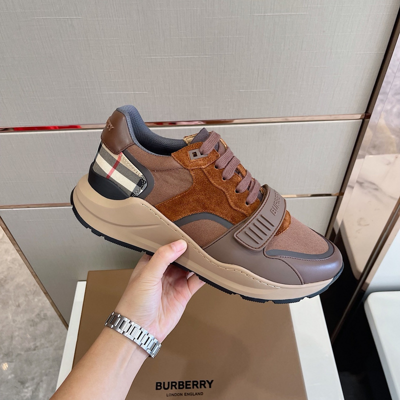 Burberry Vintage Check, Leather and Mesh Sneakers