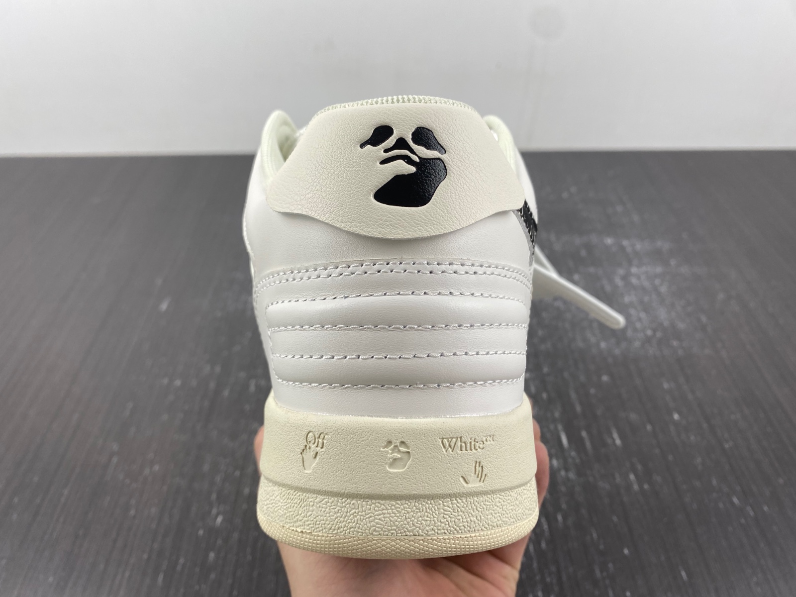 OFF-WHITE Out Of Office leather sneakers