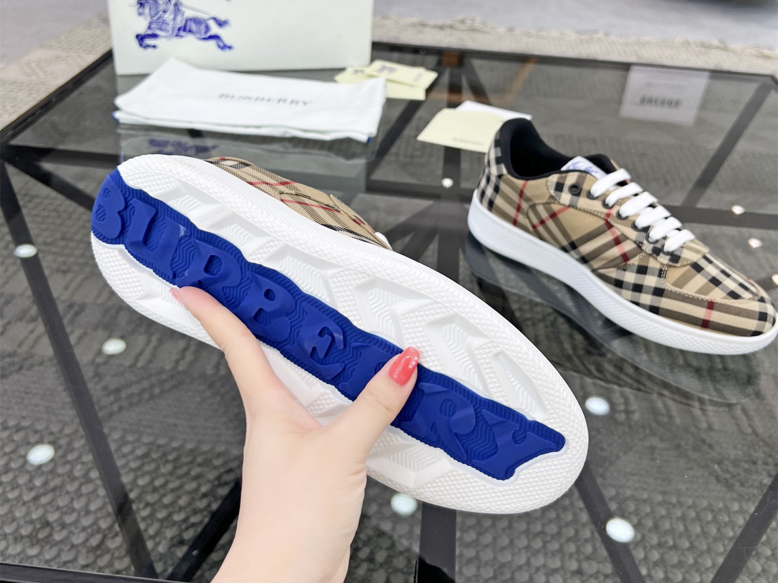 Burberry Check Terrace Sneakers