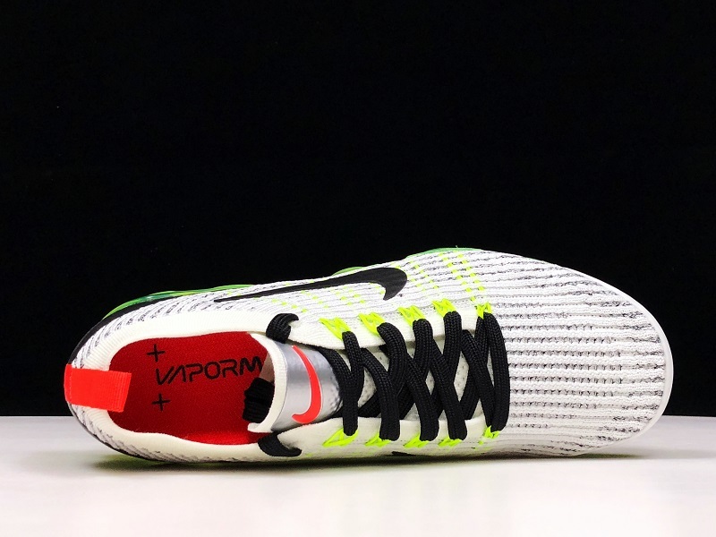 Nike Air VaporMax Flyknit 3 White Black Volt Bright Crimson AJ6900-100