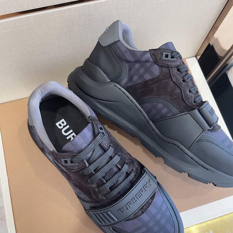 Burberry Vintage Check, Leather and Mesh Sneakers