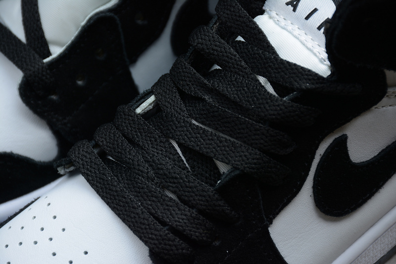 Air Jordan 1 Mid GS Panda White Black Teal Tint KID-BQ6931-103