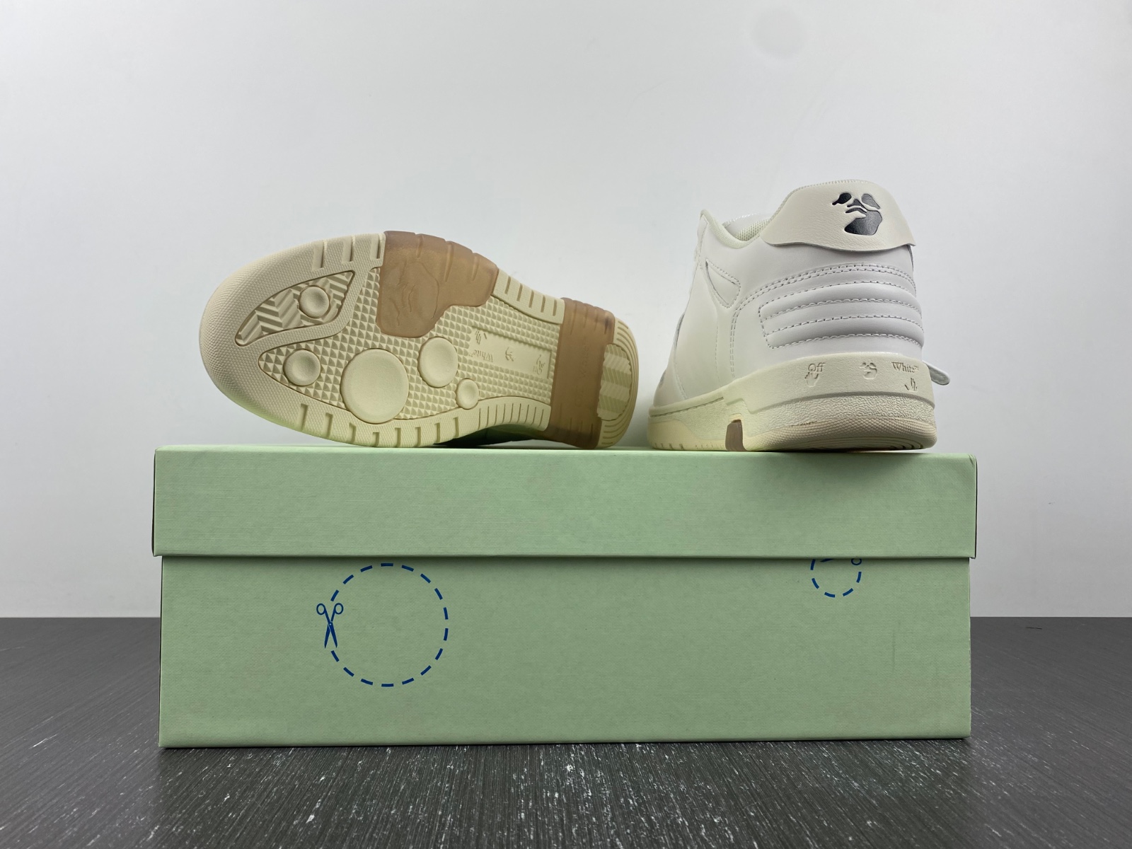 OFF-WHITE Out Of Office leather sneakers