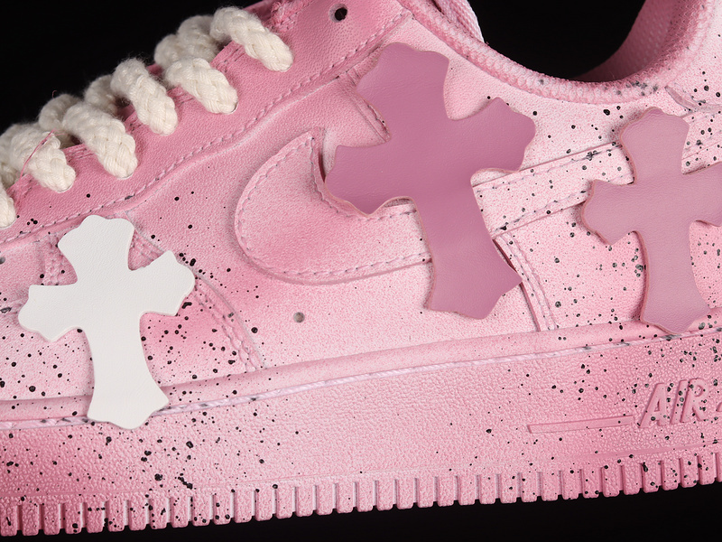 Chrome Hearts x Nike  AIR FORCE 1 LOW 07 PINK/PINK/WHITE DD8959-100