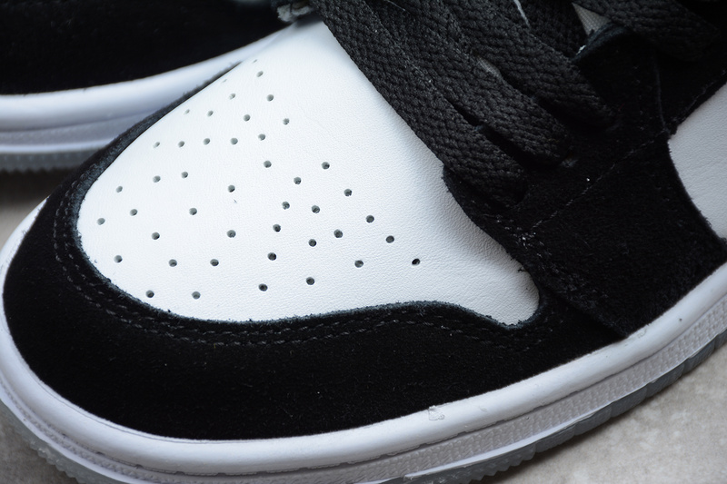 Air Jordan 1 Mid GS Panda White Black Teal Tint KID-BQ6931-103