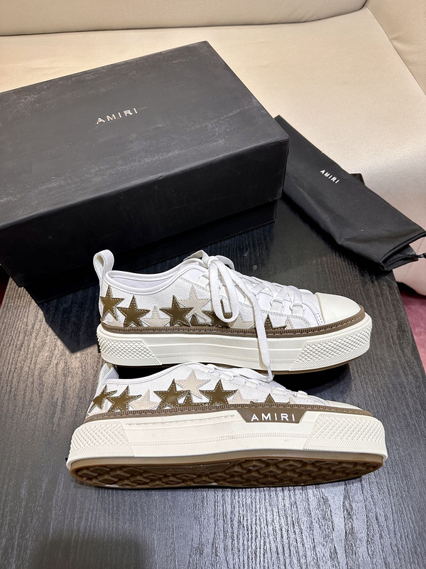 Amiri* Appliquéd Leather and Canvas Sneakers