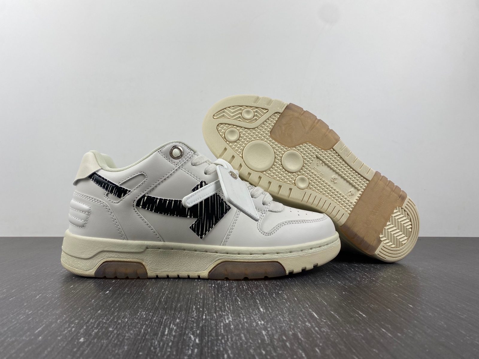 OFF-WHITE Out Of Office leather sneakers