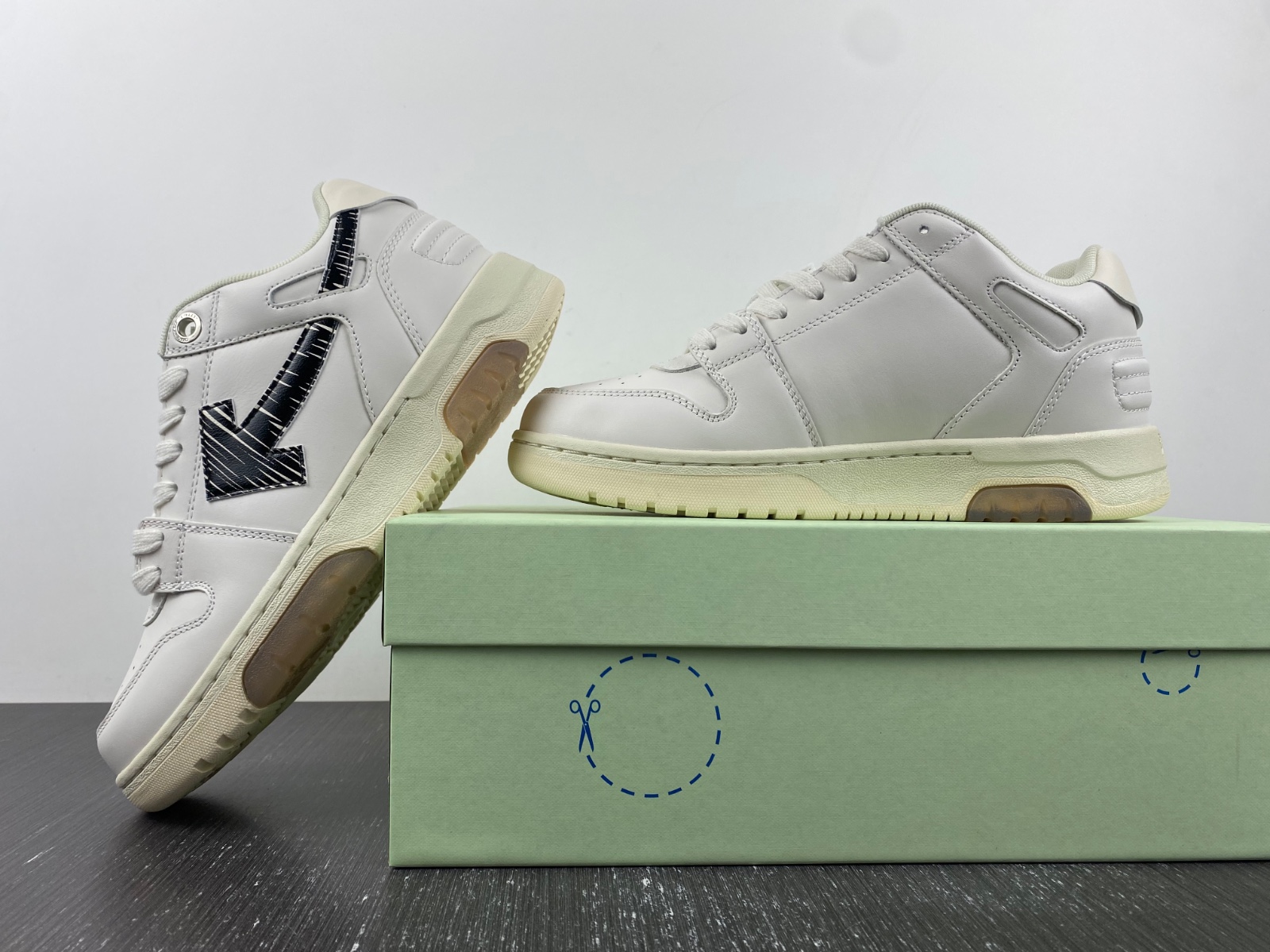 OFF-WHITE Out Of Office leather sneakers