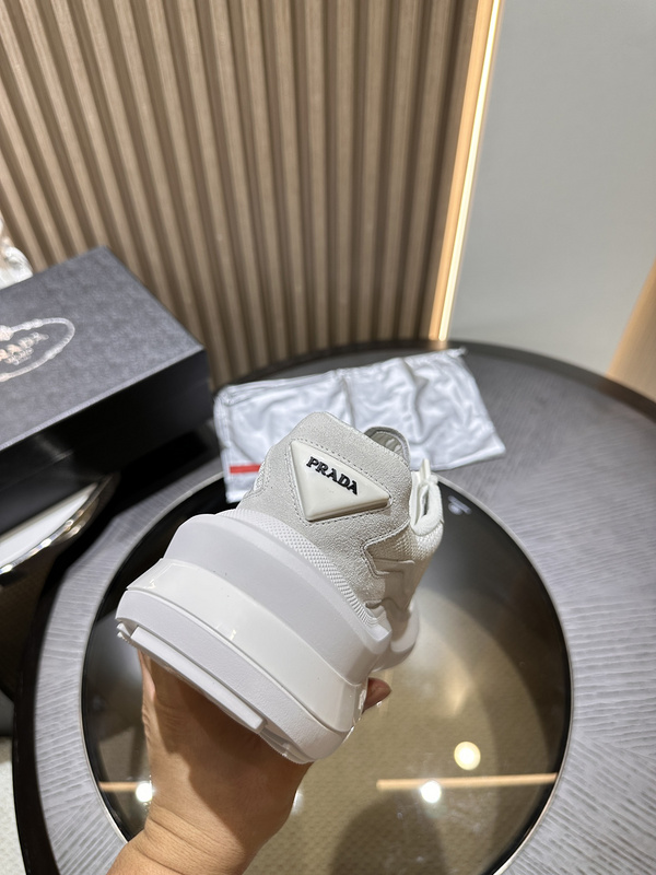 Prada Systeme Brushed Leather Sneakers