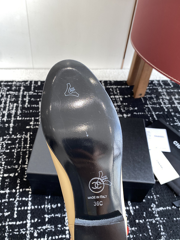 Chanel  Leather CC Logo Loafers