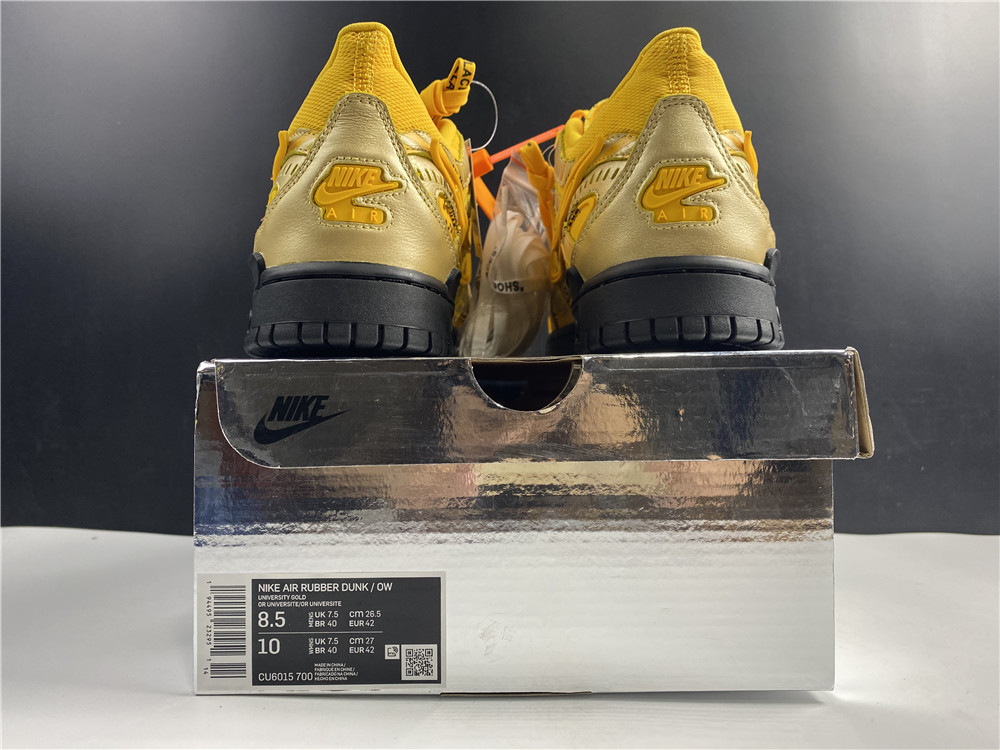 OFF-WHITE x Nike Air Rubber Dunk  University Gold CU6015-100