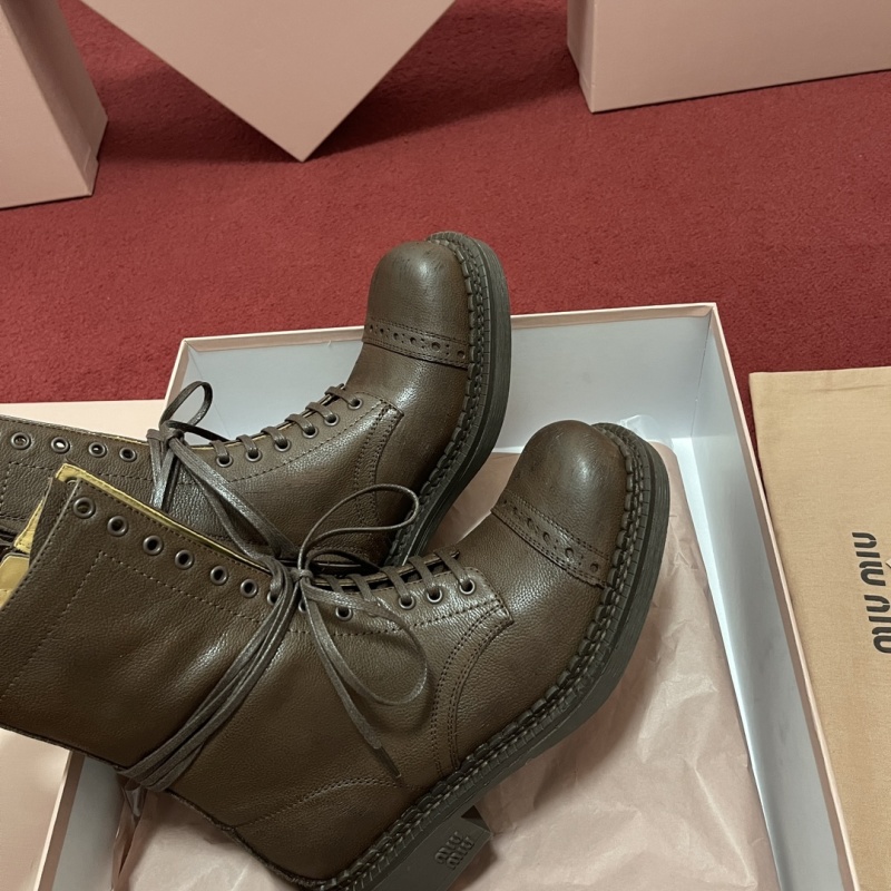 Miu Miu Ankle Boots Cacao