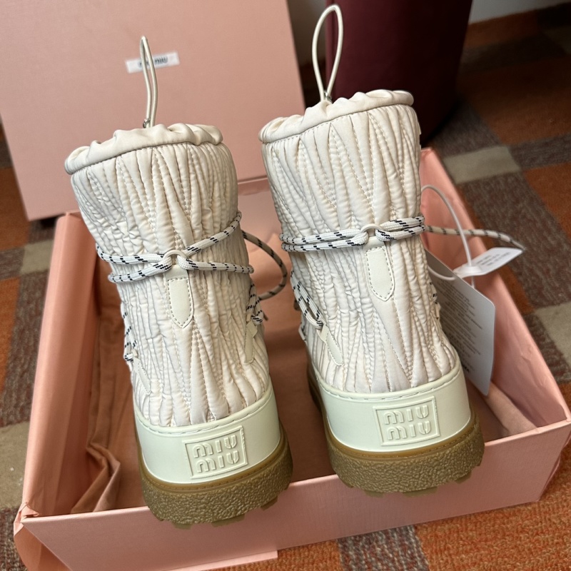 Miu Miu Recycled Nylon Après-ski Ankle Boots