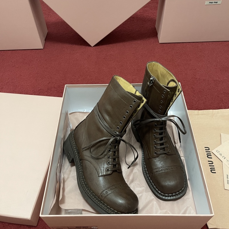 Miu Miu Ankle Boots Cacao