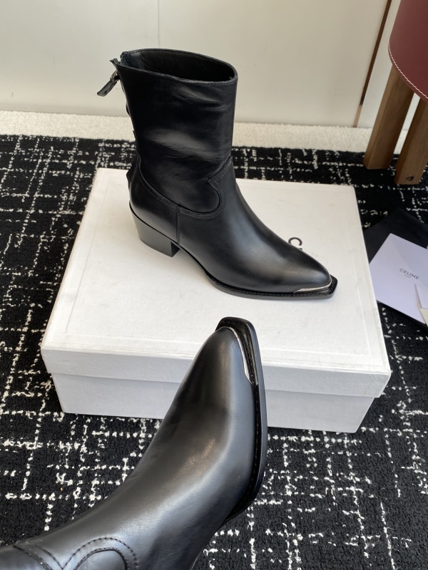 Leather boots Celine Black