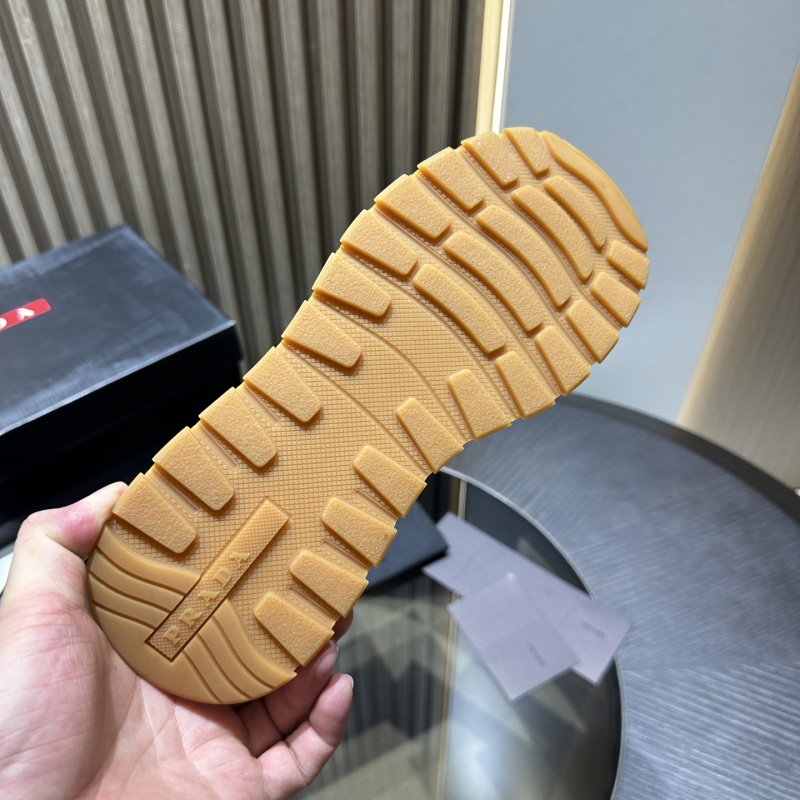 Prada suede-panelled low-top Sneakers