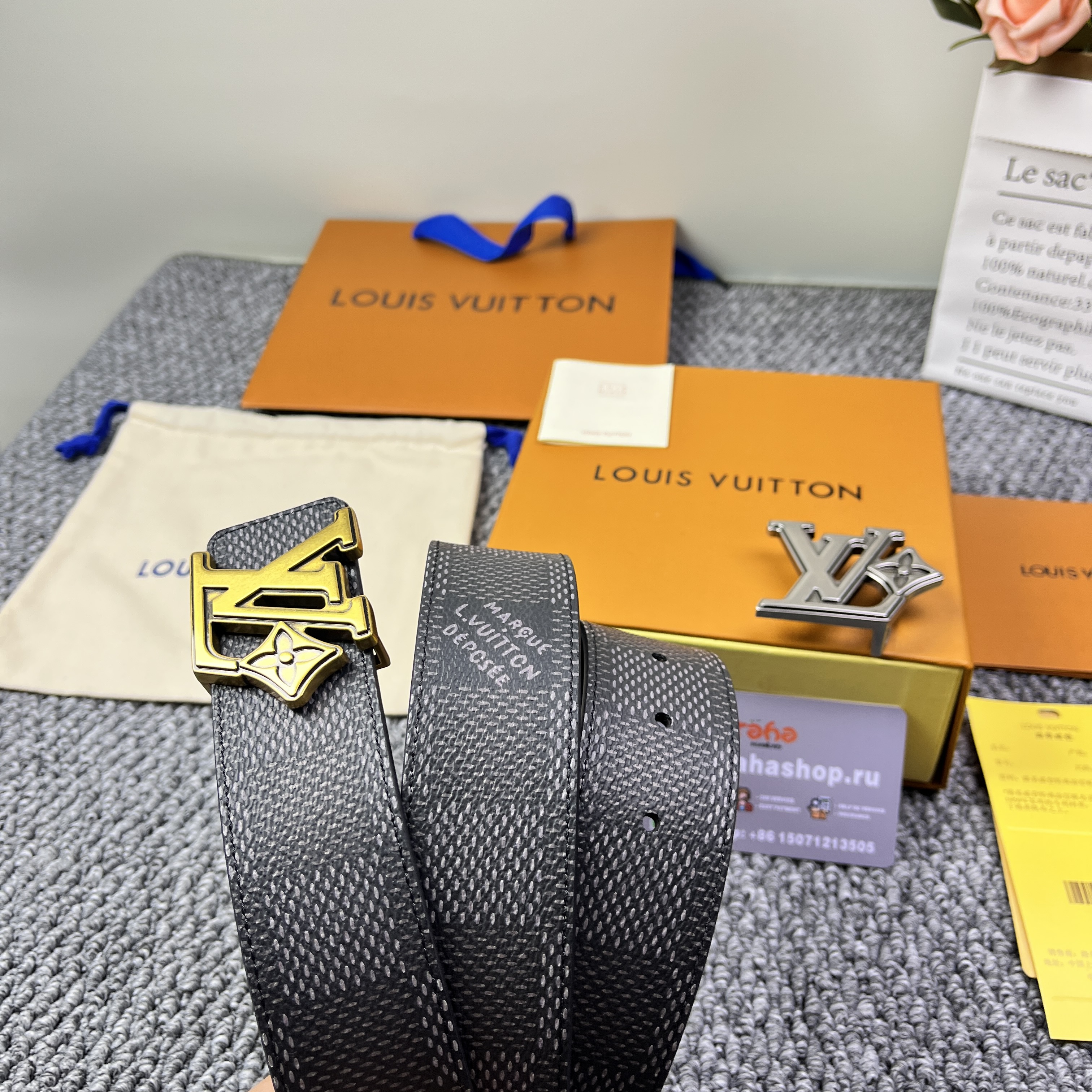 LV Flower 40mm Reversible Belt