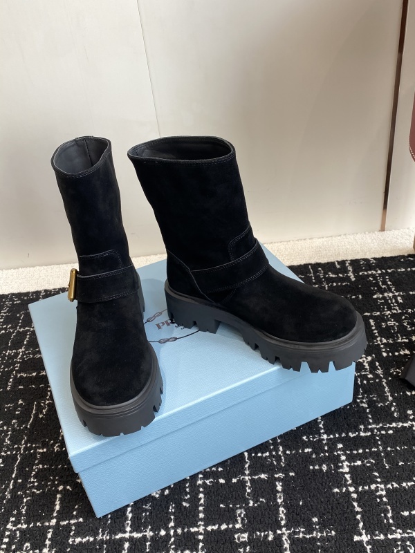 Prada Black Leather Boots