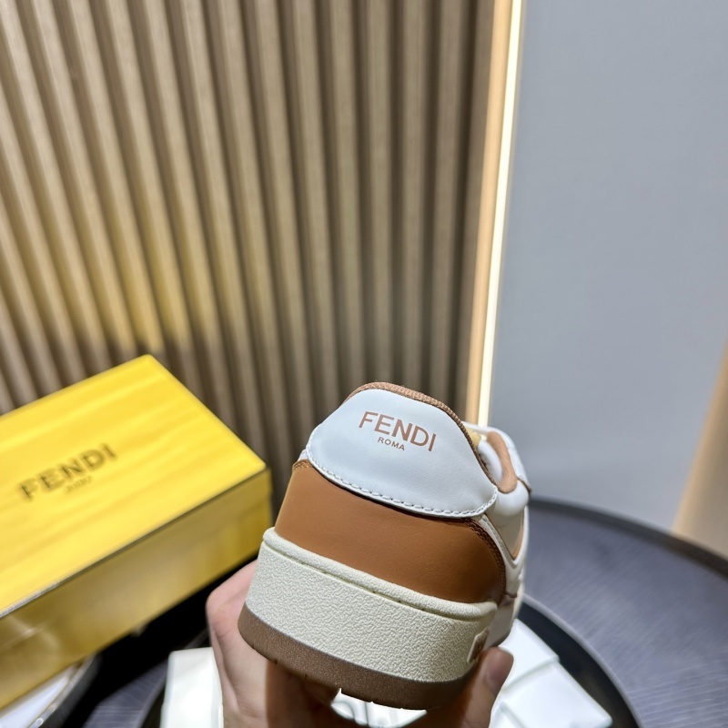 Fendi Match FF-appliqué Leather Sneakers