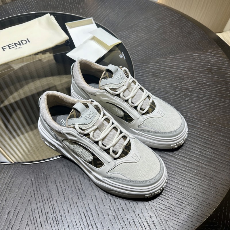 Fendi Force Low-Top Sneakers In White