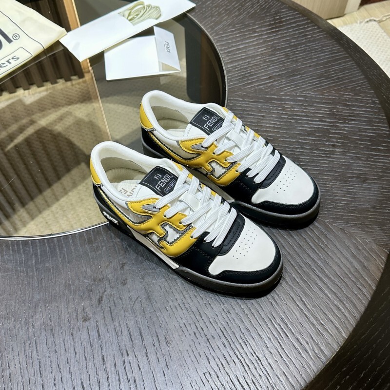 Fendi Multicolour Leather Low-Tops