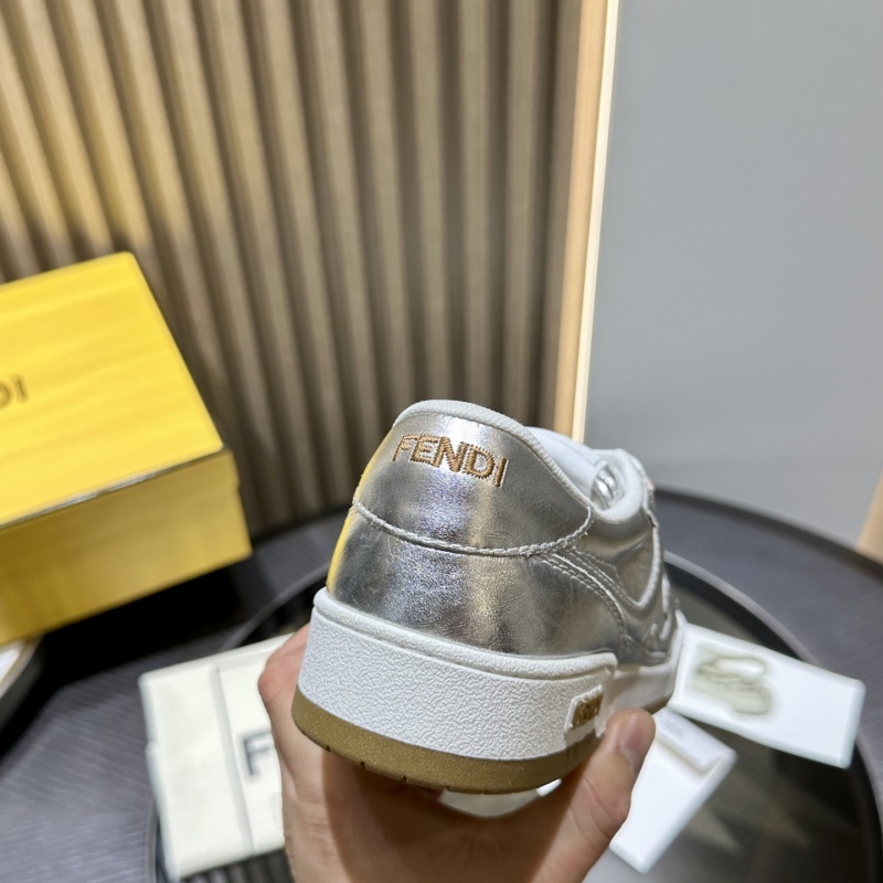 Fendi Match Gold Low Top Sneakers