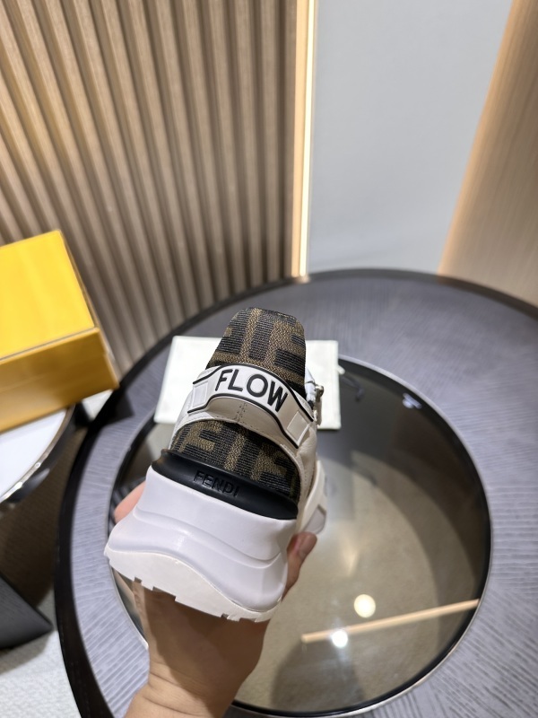 Fendi Flow Leather Jacquard Beige