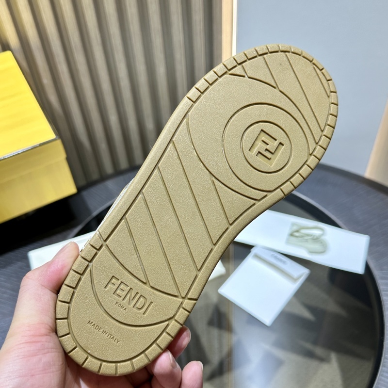 Fendi Match Gold Low Top Sneakers