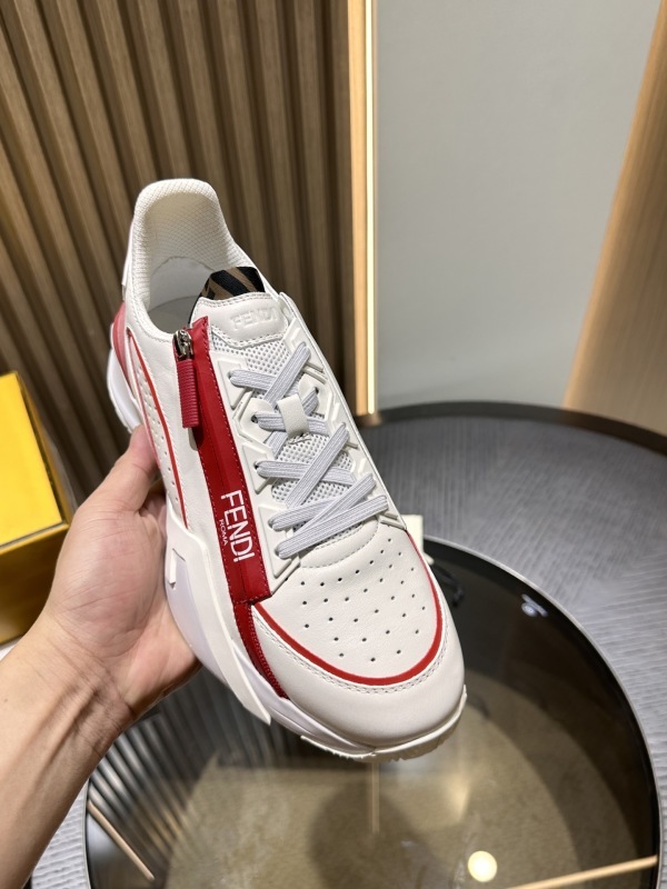 Fendi Flow FF White Red Sneakers