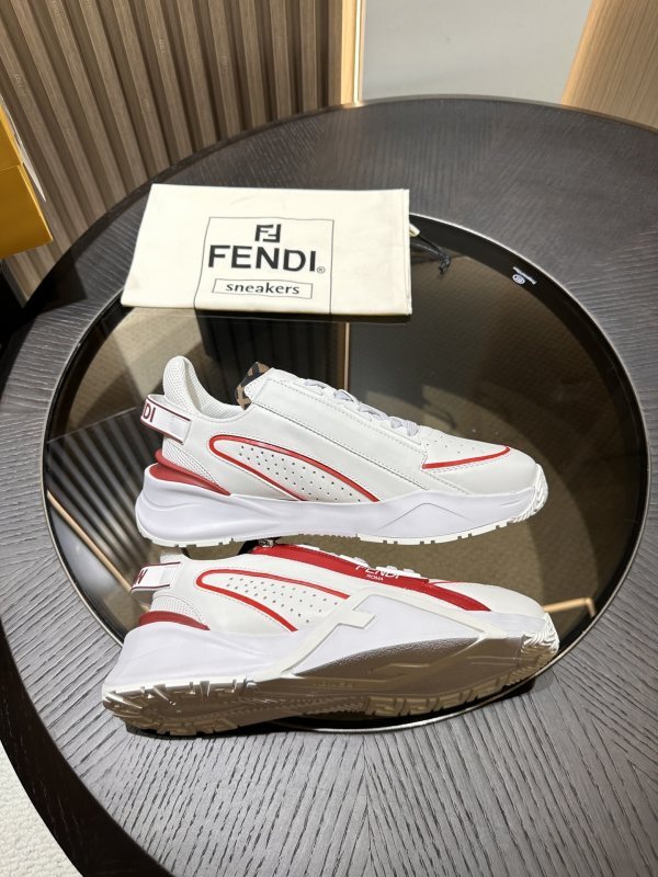 Fendi Flow FF White Red Sneakers