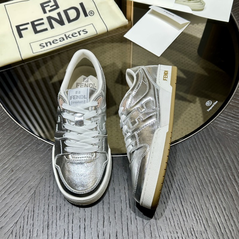 Fendi Match Gold Low Top Sneakers