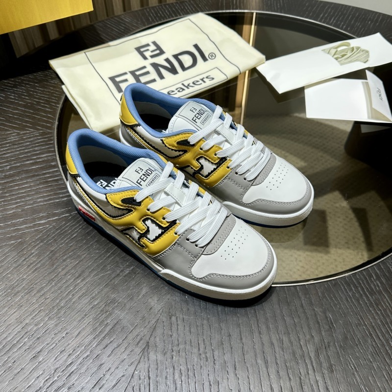 Fendi Multicolour Leather Low-Tops