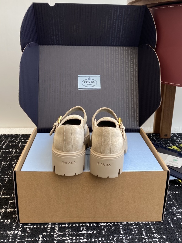 Prada Brushed leather Monolith Mary Janes