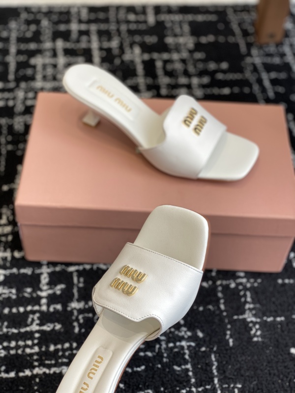Miu Miu Satin Slides With Crystal Embellishment Shoes