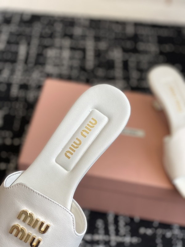 Miu Miu Satin Slides With Crystal Embellishment Shoes