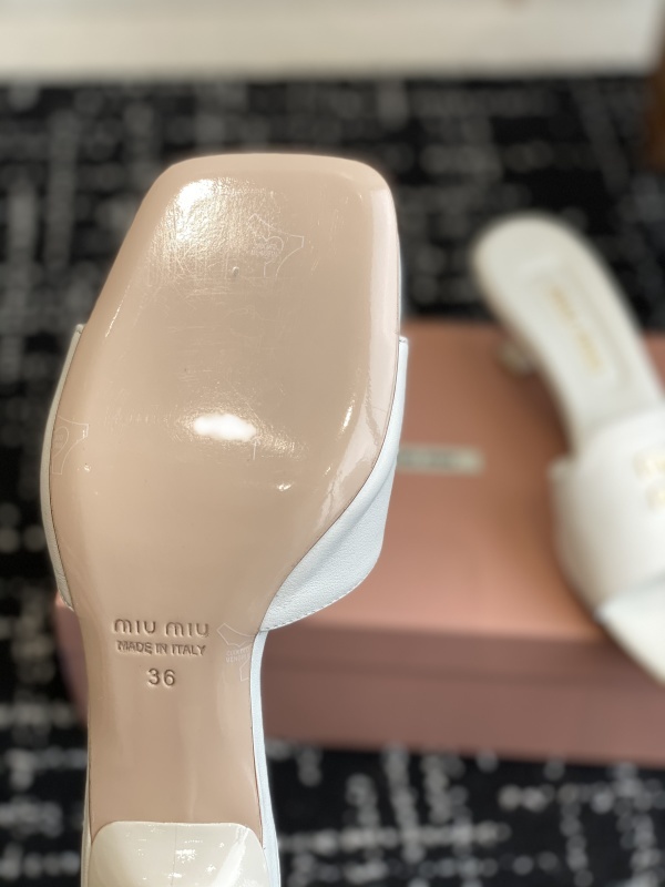 Miu Miu Satin Slides With Crystal Embellishment Shoes