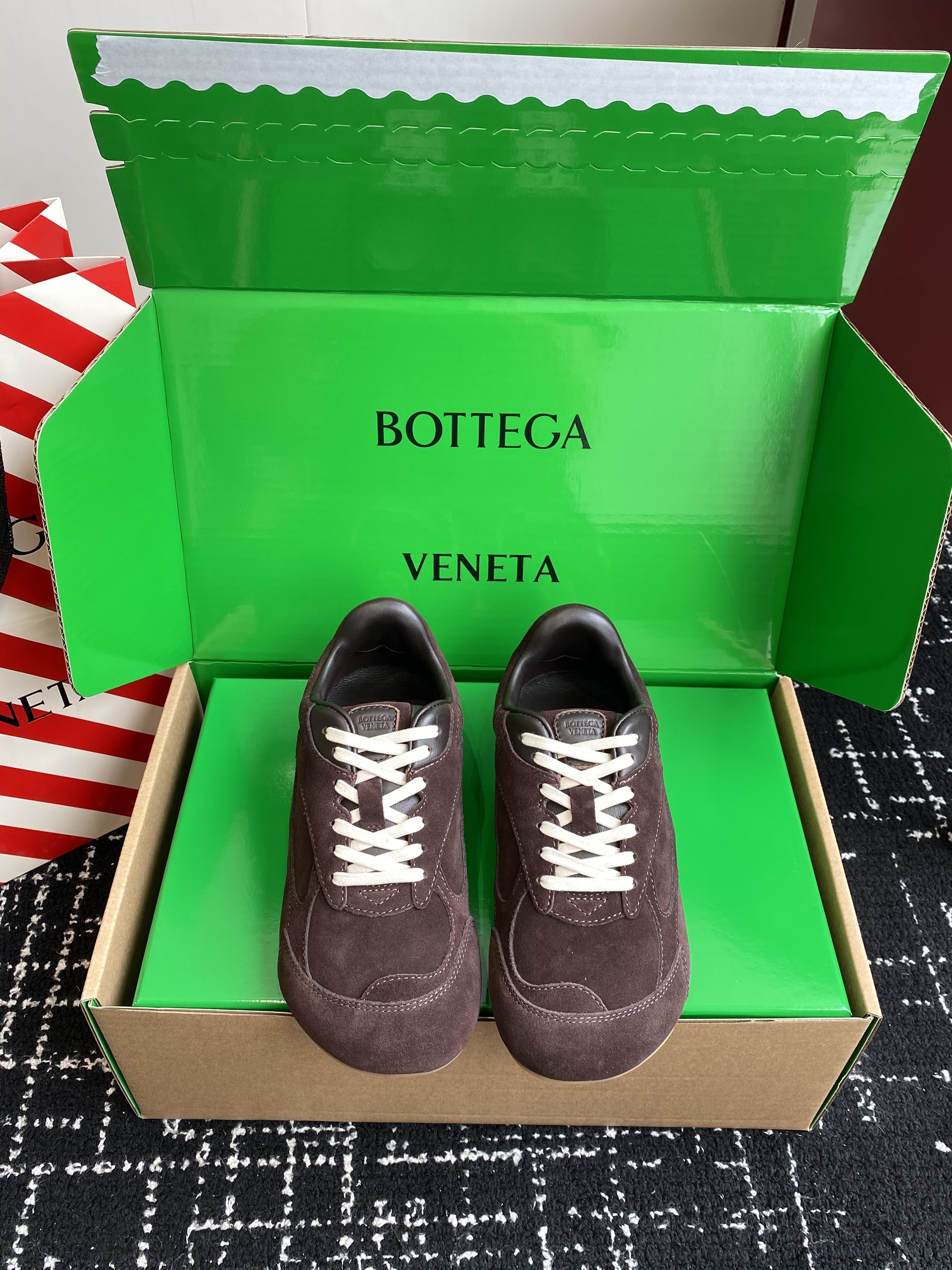 Bottega Veneta Orbit Flash Leather-trimmed Suede Sneakers