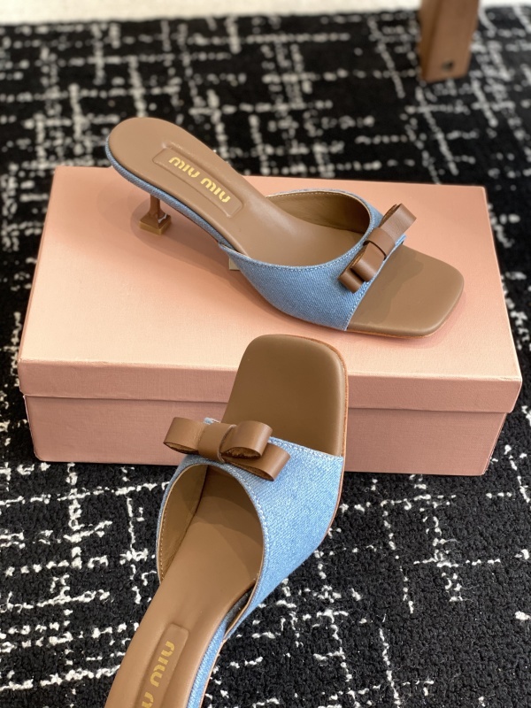 Miu Miu Bow Mules Sandals