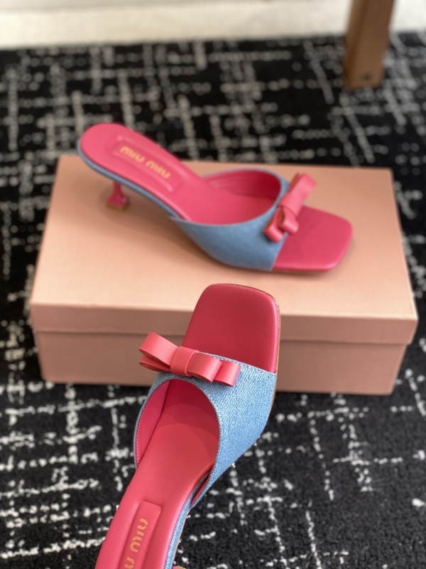 Miu Miu Bow Mules Sandals