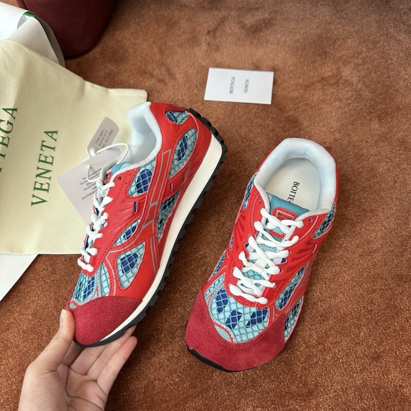 Bottega Veneta Orbit Technical Fishnet Runner Sneakers