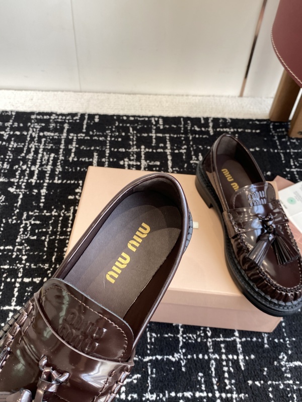 Miu Miu Mocassini Leather Loafer Flats