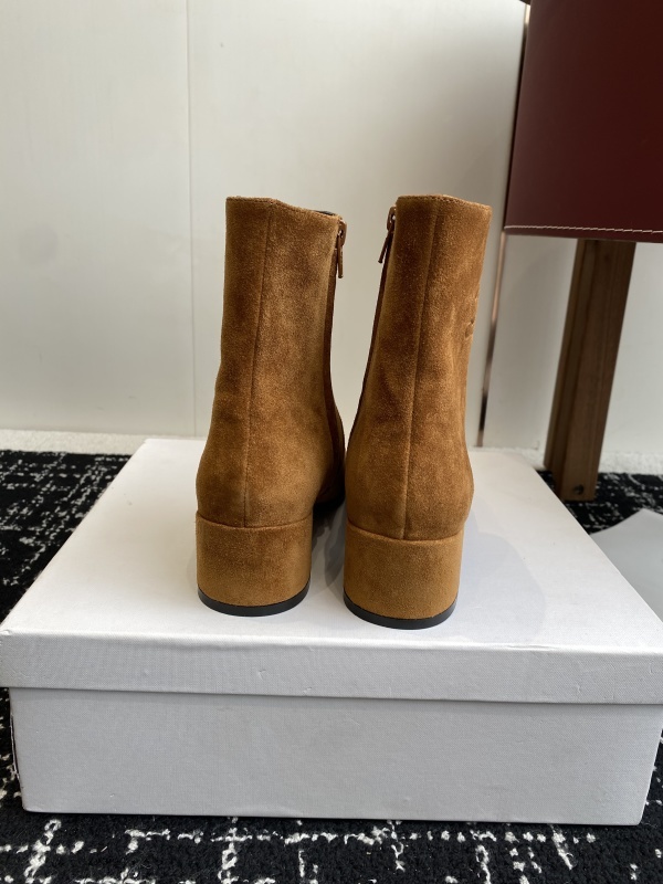 Celine Triomphe Short Boots Havana