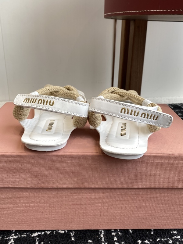 Miu Miu Open-toe Flat Sandals