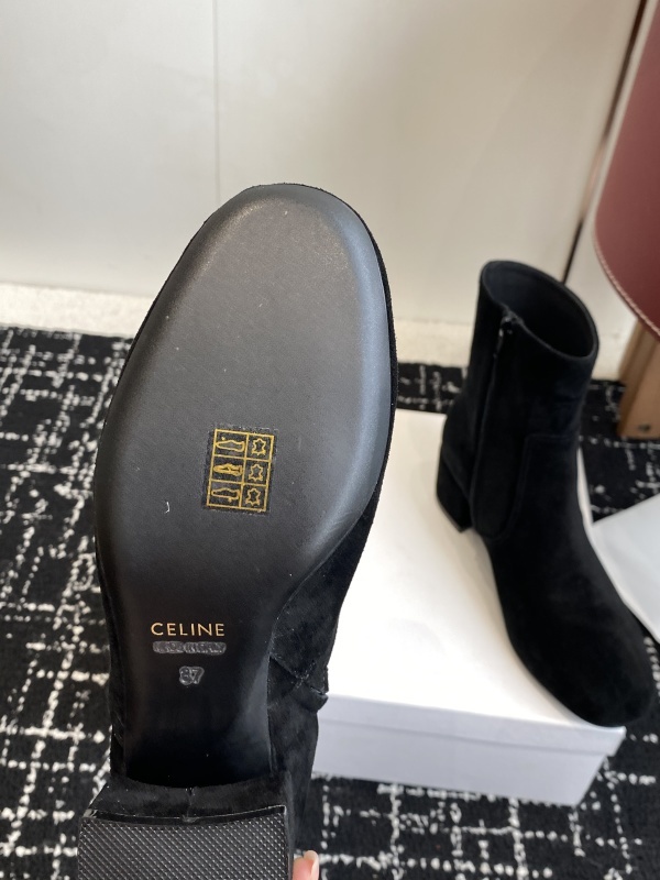 Celine Triomphe Short Boots Havana