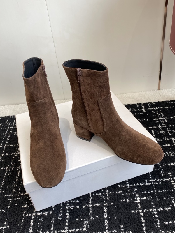 Celine Triomphe Short Boots Havana